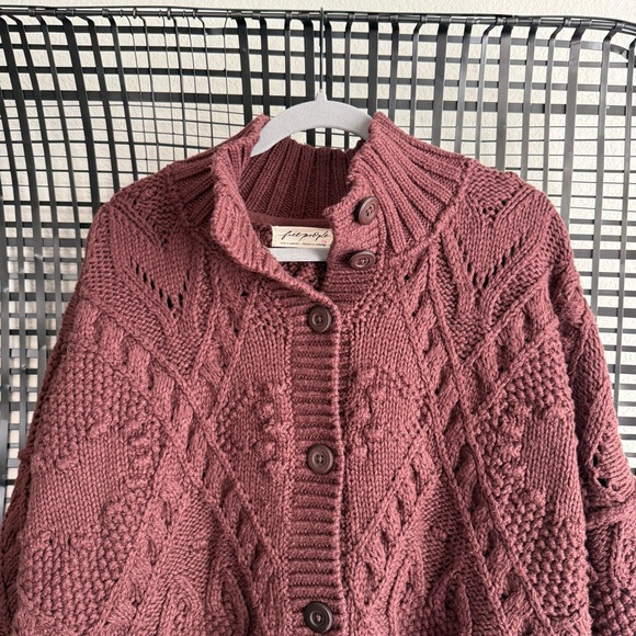 Free people Heart You Cardigan bittersweet brown - Picture 7 of 10